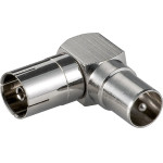 Goobay Coaxial Angle Adapter: Coaxial Socket   Coaxial Plug 90� (10 pcs) - (11391)