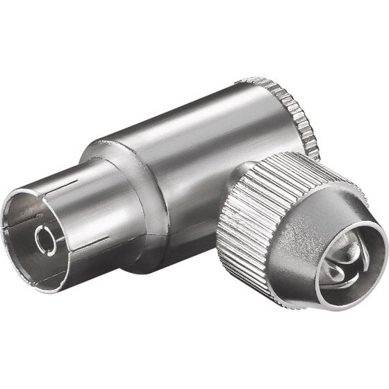 Goobay Coaxial Right-Angle Coupling With Screw Fixing (10 pcs) - (11488)