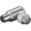 Goobay Coaxial Right-Angle Plug With Screw Fixing (10 pcs) - (11487)