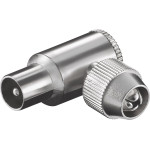 Goobay Coaxial Right-Angle Plug With Screw Fixing (10 pcs) - (11487)