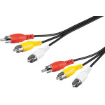 Goobay Composite Audio/Video Connector Cable, 3x Rca - (50380)