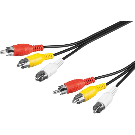 Goobay Composite Audio/Video Connector Cable, 3x Rca - (50380)