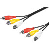 Goobay Composite Audio/Video Connector Cable, 3x Rca - (50381)