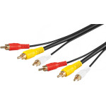 Goobay Composite Audio/Video Connector Cable, 3x Rca With RG59 Video Cable - (50139)