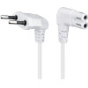Goobay Connection Cable Euro Plug Angled At Both Ends, 0.75 m, White, (2*0.75 mm�) - (97345)