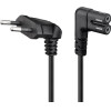 Goobay Connection Cable With Europlug For Sonos Speaker, 90�, 1.5 m, black, (2*0.75 mm�) - (73018)