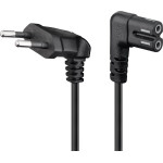 Goobay Connection Cable With Europlug For Sonos Speaker, 90�, 2 m, black, (2*0.75 mm�) - (73019)