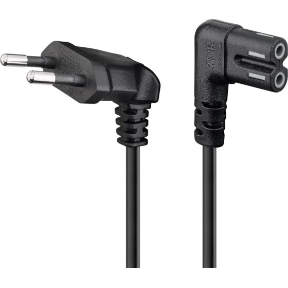 Goobay Connection Cable With Europlug For Sonos Speaker, 90�, 2 m, black, (2*0.75 mm�) - (73019)
