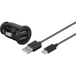 Goobay Dual Usb Car Charging Set USB-C(TM), USB-A (12 W) - (58820)