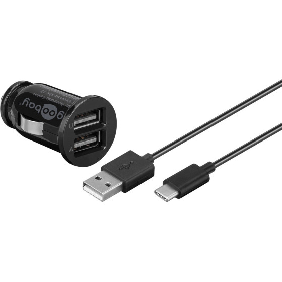 Goobay Dual Usb Car Charging Set USB-C(TM), USB-A (12 W) - (58820)