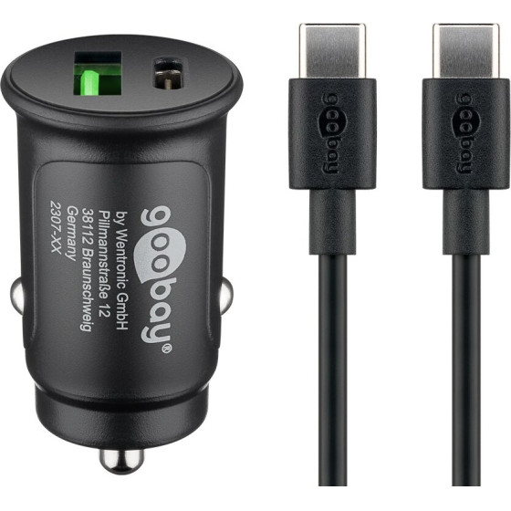 Goobay Dual Usb Car Fast Charging Set USB-C(TM) (27 W) - (72165)