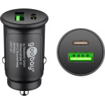 Goobay Dual-Usb Auto Fast Charger USB-C(TM) Pd (Power Delivery) (30 W) - (55634)