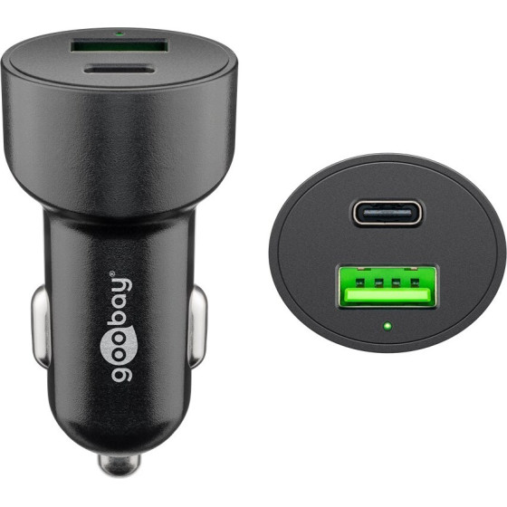 Goobay Dual-Usb Auto Fast Charger USB-C(TM) Pd (Power Delivery) (48 W) - (39908)
