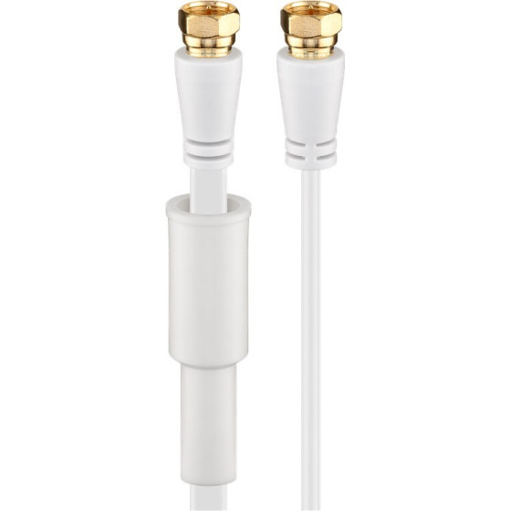 Goobay Flat Sat Antenna Cable (80 dB), Double Shielded, Weather Protected - (67298)