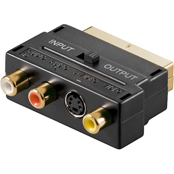 Goobay Scart To Composite Audio/Video And S-Video Adapter, IN/Out - (50499)