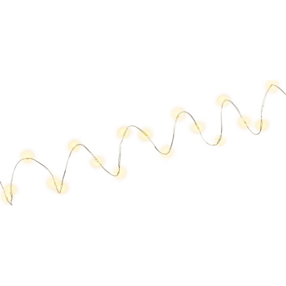 Goobay Silver Wire Light Chain With 20 LEDs, incl. Timer - (66736)
