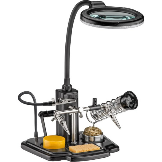 Goobay Soldering Aid With Led Light & Gooseneck Crocodile Clip - (45241)