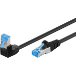 Goobay Cat 6A Patchcable 1x 90� Angled, S/Ftp (PiMF), Black - (51559)