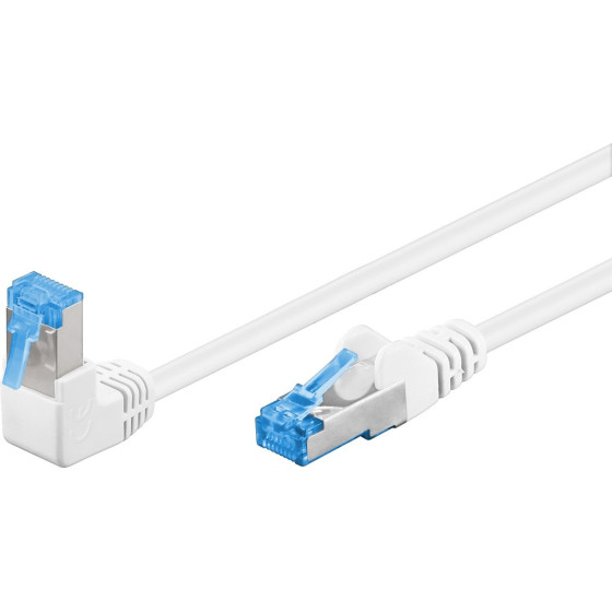 Goobay Cat 6A Patchcable 1x 90� Angled, S/Ftp (PiMF), White - (51566)