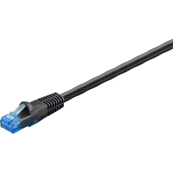 Goobay CAT 6 A Outdoor Patch Cable, U/UTP, black 10 m - (55432)