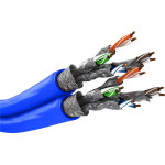 Goobay Cat 7A Duplex Network Cable, S/Ftp (PiMF), Blue - (75716)