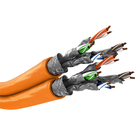 Goobay Cat 7A Duplex Network Cable, S/Ftp (PiMF), Orange - (91891)