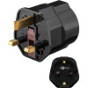 Goobay Travel Adapter Europe To UK, Black - (45352)