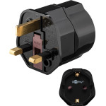 Goobay Travel Adapter Europe To UK, Black - (45352)