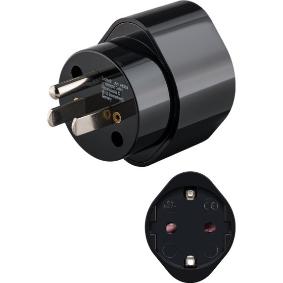 Goobay Travel Adapter Europe To USA/Japan, Black - (45354)