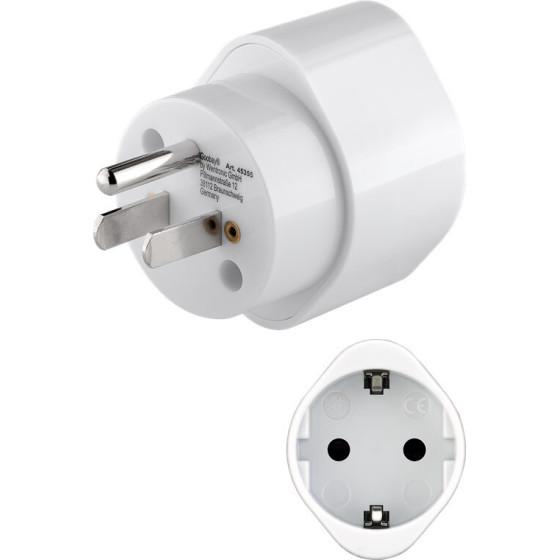 Goobay Travel Adapter Europe To USA/Japan, White - (45355)