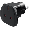 Goobay Travel Adapter Uk To Europe, Black - (94271)