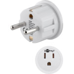 Goobay Travel Adapter USA/Japan To Europe, White - (45351)