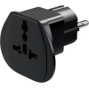 Goobay Travel Adapter World To Europe, Black - (94028)