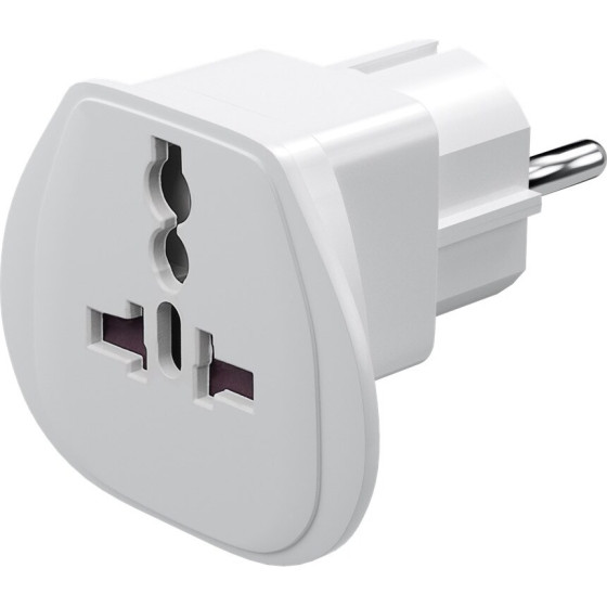 Goobay Travel Adapter World To Europe, White - (94026)