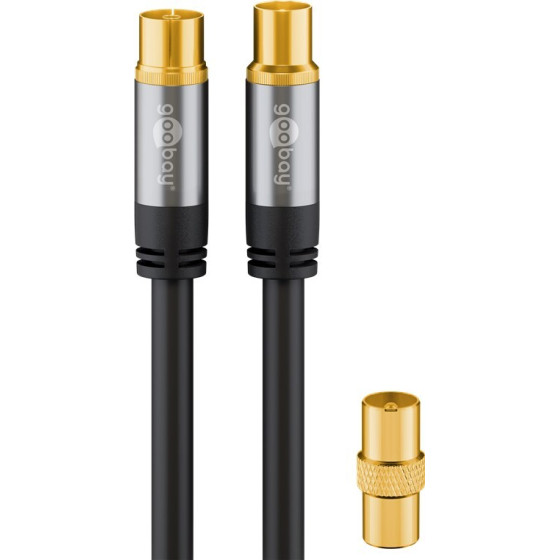 Goobay Tv Antenna Cable (135 dB), 4x Shielded - (70346)