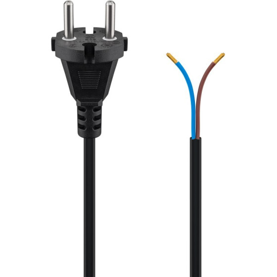 Goobay Universal Hoover Connection Cable 7.5 m, Black, (2*0.75 mm�) - (58913)