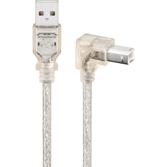 Goobay Usb 2.0 Hi-Speed Cable 90�, Transparent - (93575)