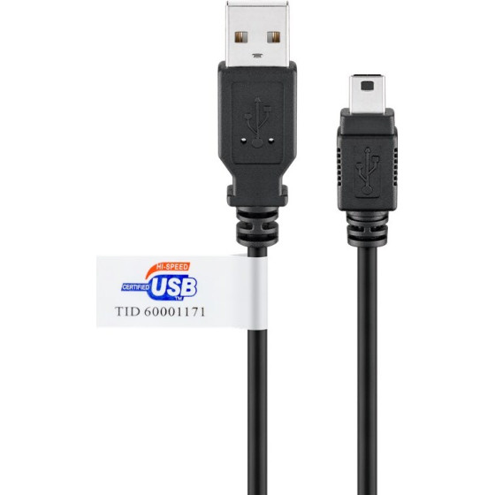 Goobay Usb 2.0 Hi-Speed Cable With Usb Certificate, Black - (93903)