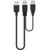 Goobay Usb 2.0 Hi-Speed Dual-Power Cable, Black - (93353)