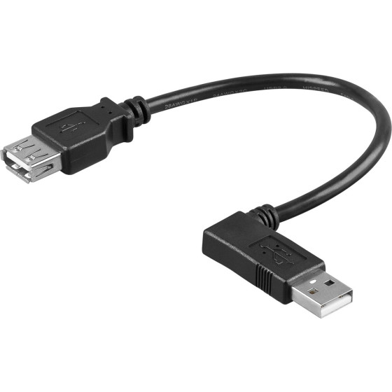 Goobay Usb 2.0 Hi-Speed Extension Cable 90�, Black - (95705)