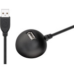 Goobay Usb 2.0 Hi-Speed Extension Cable With Desktop Stand, Black - (68913)