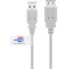 Goobay Usb 2.0 Hi-Speed Extension Cable With Usb Certificate, Grey - (68914)