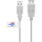 Goobay Usb 2.0 Hi-Speed Extension Cable With Usb Certificate, Grey - (68914)