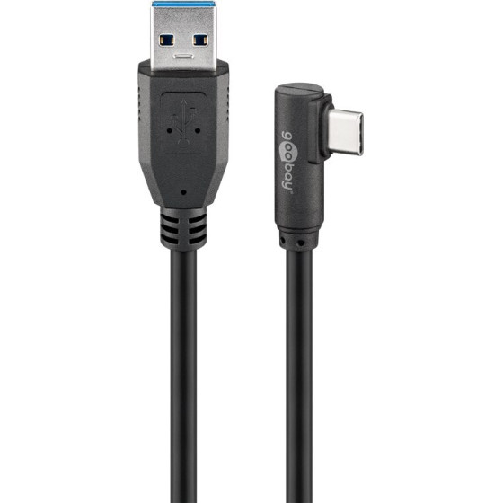 Goobay Usb 3.0 USB-C(TM) To USB-A Cable, 90�, 2 m, Black - (66503)