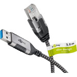 Goobay USB-A 3.0 To RJ45 Ethernet Cable, Slim, 3 m - (74396)