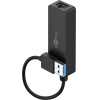 Goobay USB-A Ethernet Adapter, Black - (39038)