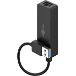 Goobay USB-A Ethernet Adapter, Black - (39038)