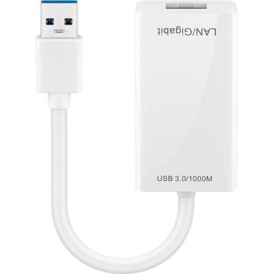 Goobay USB-A Ethernet Adapter, White - (95442)