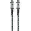 Goobay USB-C (TM) To USB-C (TM) Textile Cable With Metal Plugs (Space Grey/Silver), 0.5 m - (49301)