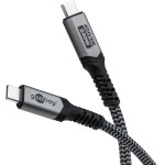 Goobay USB-C(TM) Cable With Textile Sheath, USB4(TM), 240 W, 40 Gbit/s, Power Delivery, 1 m - (74211)